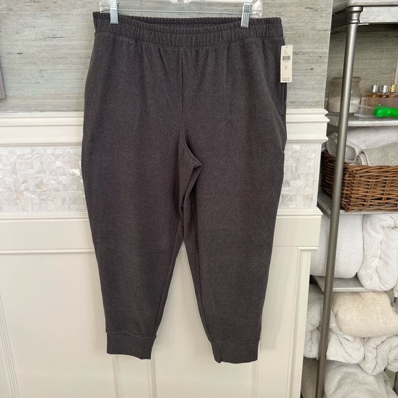 NWT new XL Anthropologie varley double soft slim cuffed pants sweatpants gray - Picture 3 of 16